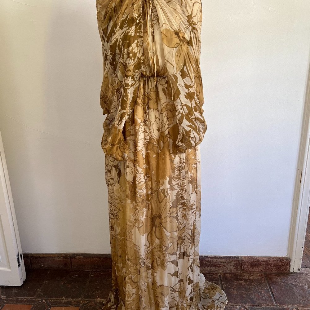 Ellie Saab Floral Chiffon Gown